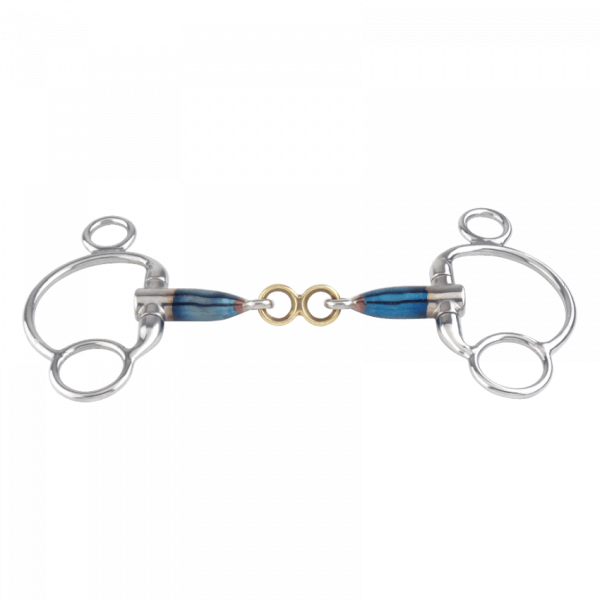 Trust 2.5-Ring Eggbut Snaffle, Sweet Iron, French Link, Double Jointed