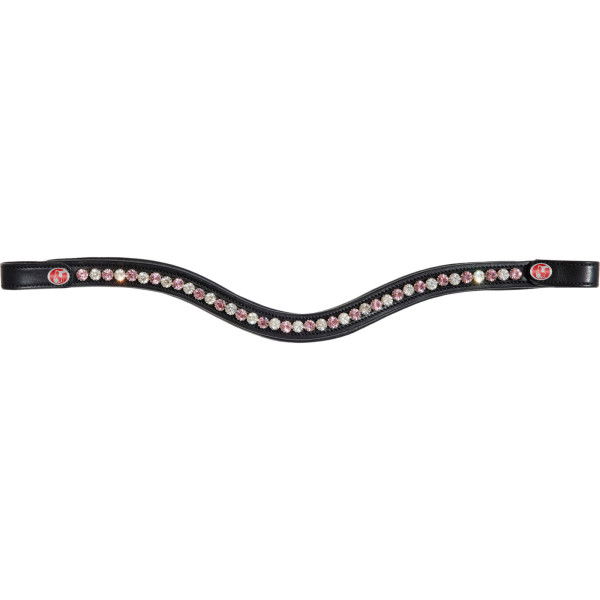 Kieffer Browband Flexiloop, Quick-Release Buckle, 8 mm Crystals, Black